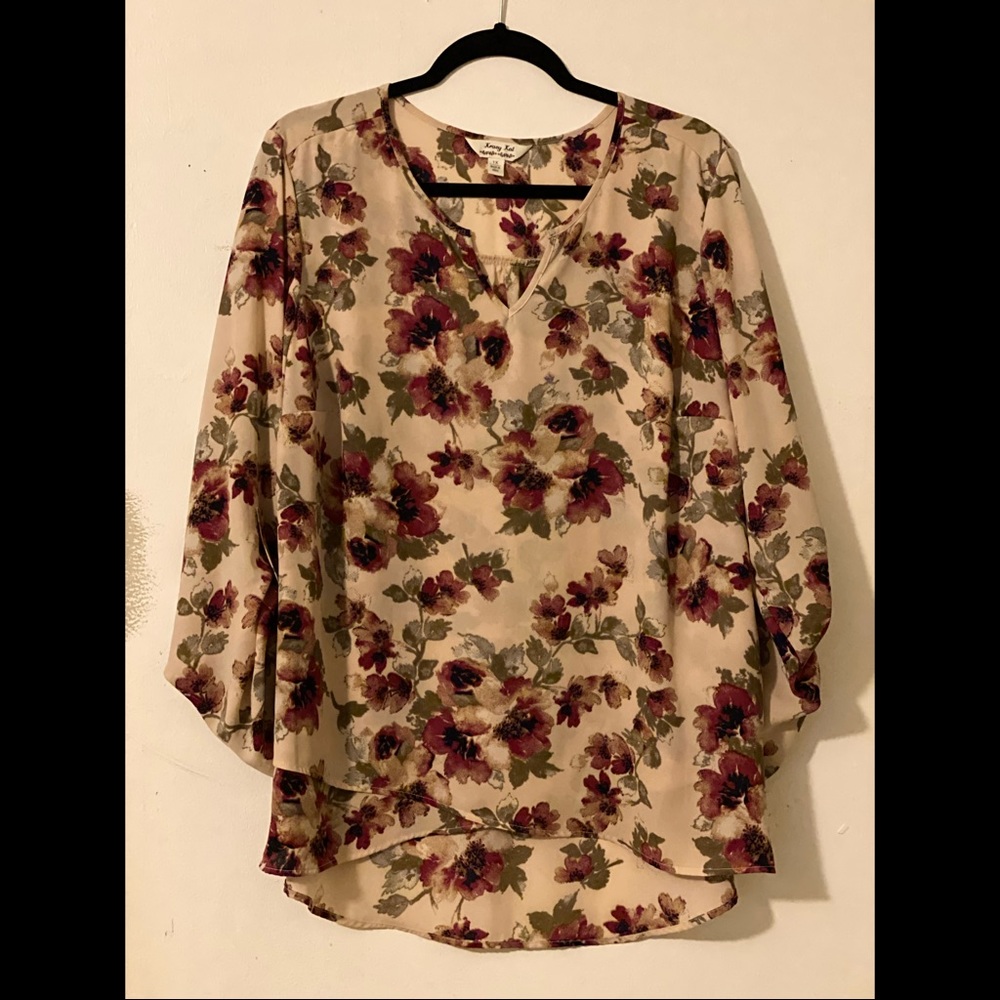 Floral 3/4 Sleeve Blouse